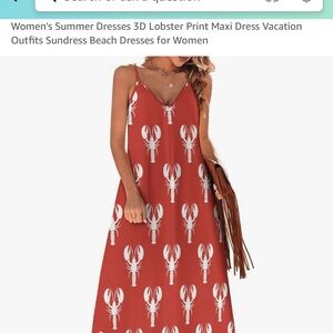 Brand new summer lobster print dress
